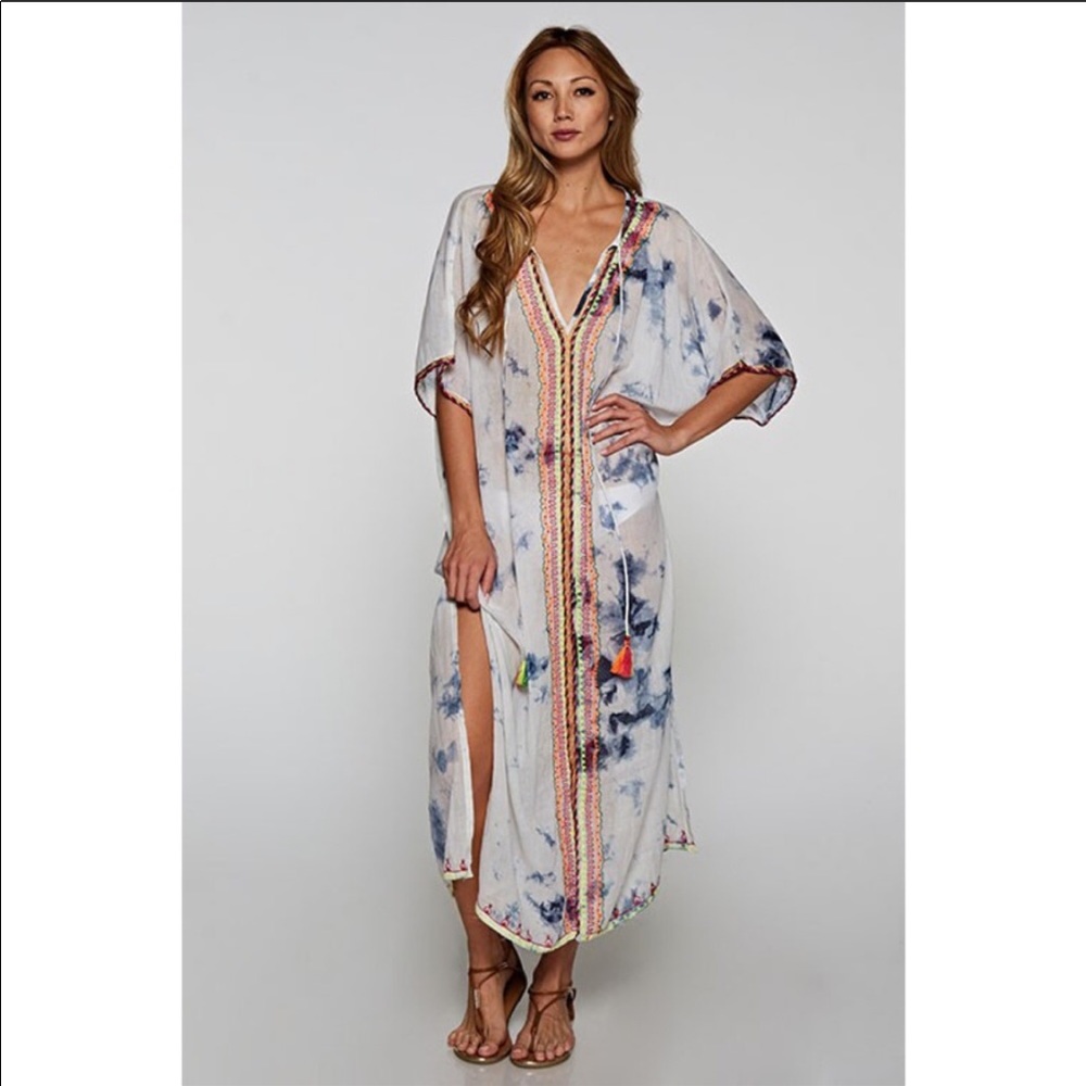 Caftan Tie Dye Bathing suit Beach Coverup
